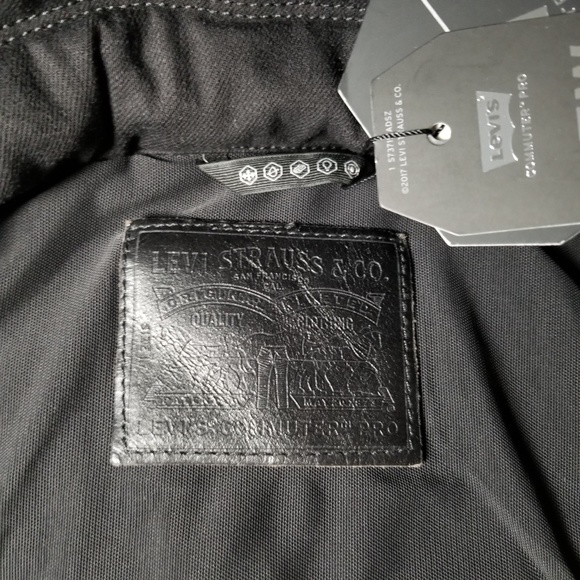 Levi's Commuter Pro Denim Jacket Mens Medium Black - Picture 6 of 8